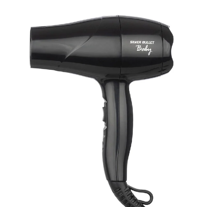 Silver Bullet Baby Travel Dual Voltage Hair Dryer Black