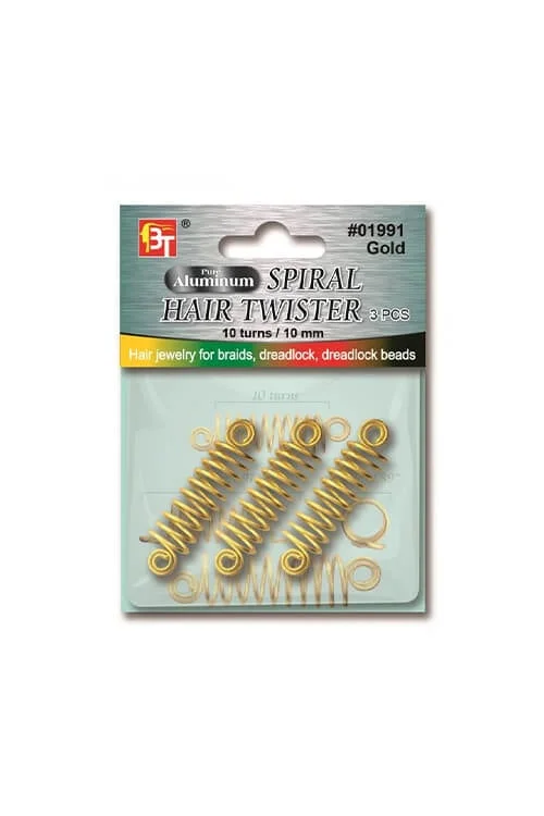 Beauty Town Aluminum Spiral Hair Twister 10 mm 3 PCS