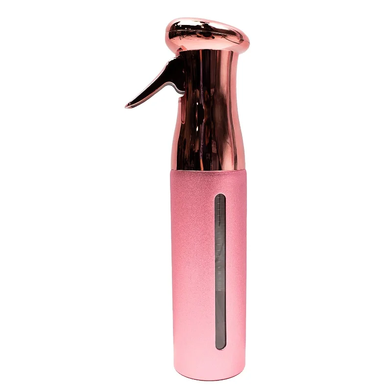 KEEN Continuous Mist Clear Spray Bottle - 12 Oz (Metallic Bottle in Pink and Silver)