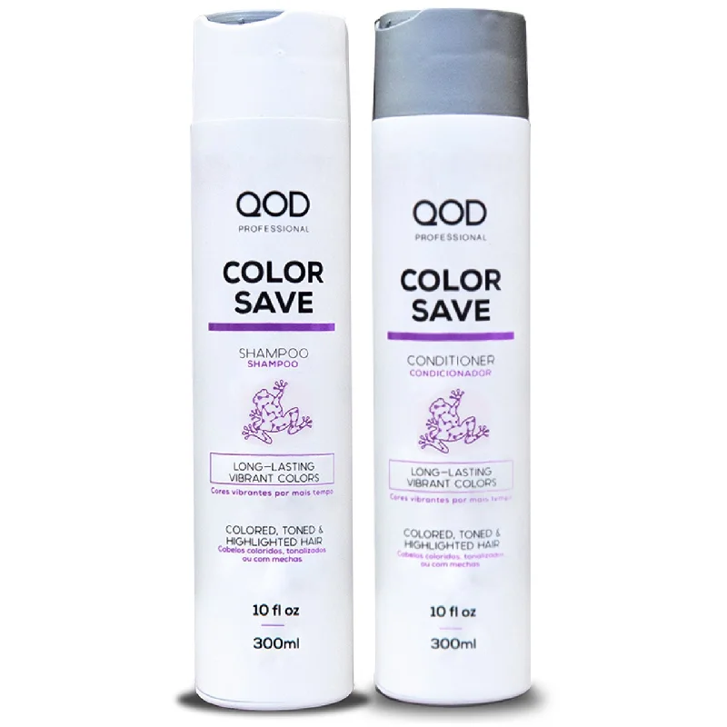 QOD Color Save Pro Colored Hair Shine Softness Treatment Kit 2x300ml - QOD